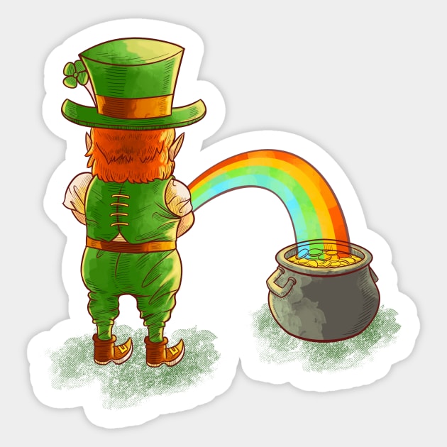 Golden Rainbow Sticker by stevenlefcourt